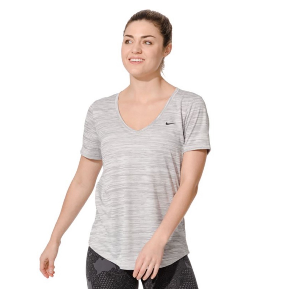 Nike Women's Gray V-Neck Top